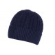 Bonnet Bleu Marine Laine Tendance Doublure Polaire Confort Dunja BONNETS Nyls Création