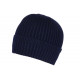 Bonnet Bleu Marine Laine Classe Douce Doublure Polaire Dula BONNETS Nyls Création