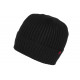 Bonnet Noir Laine Classe Douce Doublure Polaire Chaude Dula BONNETS Nyls Création