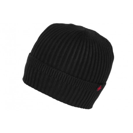 Bonnet Noir Laine Classe Douce Doublure Polaire Chaude Dula BONNETS Nyls Création