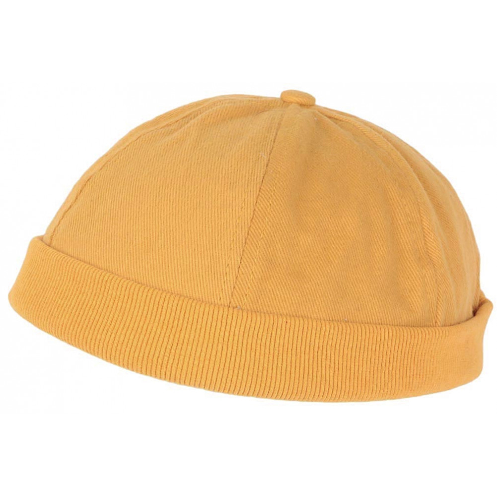 Bonnet marin jaune en coton, bonnet docker homme et femme livré 48h!