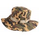 Chapeau Bob safari Camouflage Marron Vert Noir Lien Serrage Bob Safari Nyls Création