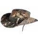 Chapeau Bob Chasse Vert et Marron Camouflage avec Lien de serrage Bob Safari Nyls Création