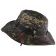 Chapeau Bob Chasse Kaki Vert Camouflage avec Lien de Serrage Bob Safari Nyls Création