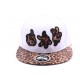 Snapback Hip Hop blanche avec visière léopard ANCIENNES COLLECTIONS divers