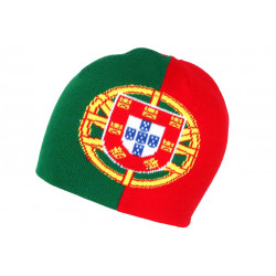 Bonnet Portugal Vert Rouge Jaune Drapeau Portugais en Laine BONNETS Nyls Création