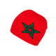 Bonnet Maroc Rouge et Vert Drapeau Marocain Etoile 5 Branches BONNETS Nyls Création