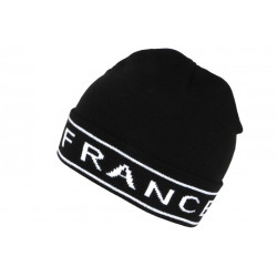 Bonnet France Noir et Blanc en Laine Style Classe BONNETS Nyls Création