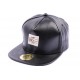 Snapback JBB Couture Noir façon imitation cuir ANCIENNES COLLECTIONS divers