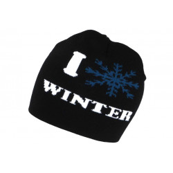 Bonnet I Love Winter Flocon Bleu Tendance en Laine BONNETS divers