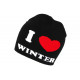 Bonnet I Love Winter Coeur Rouge Chaud et Tendance en Laine BONNETS divers