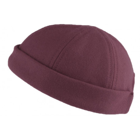 Bonnet Docker Bordeaux en Laine Léon Montane BONNETS Nyls Création