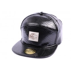 Casquette Snapback JBB Couture Noire Style Cuir Serpent ANCIENNES COLLECTIONS divers