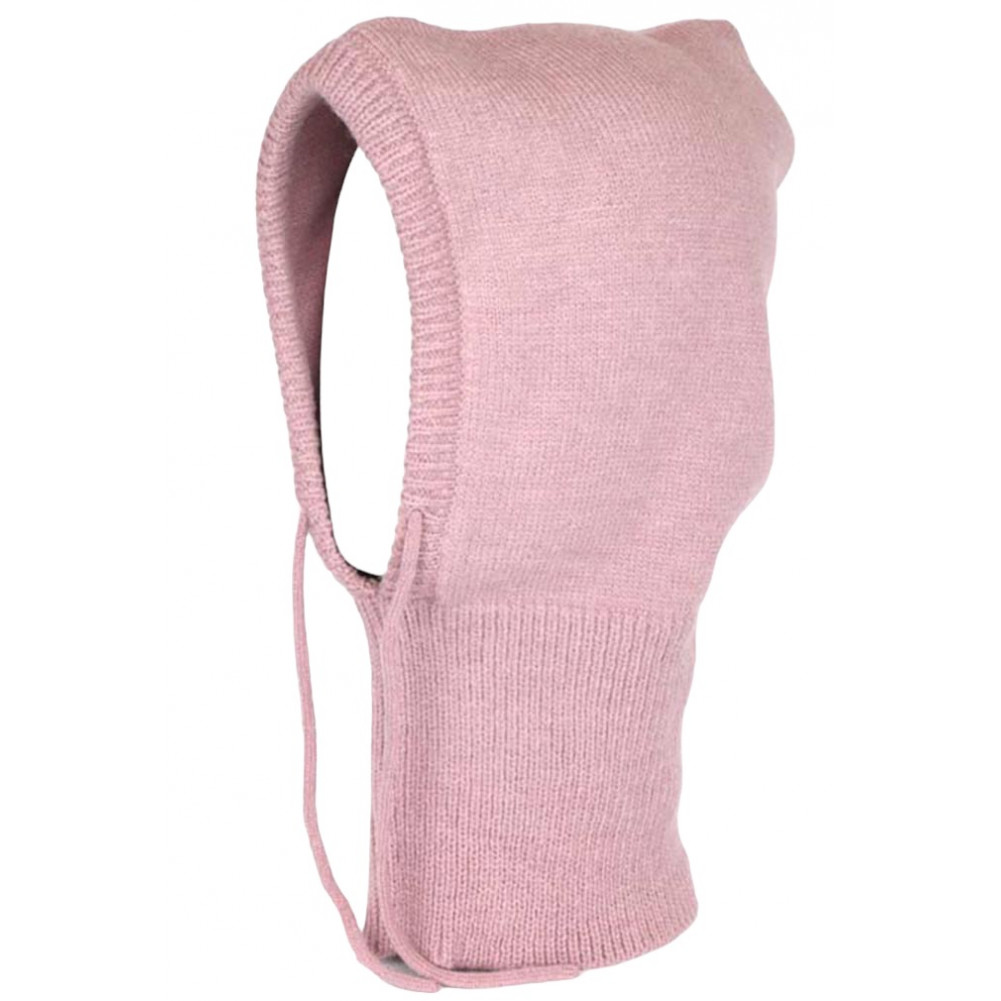 Cagoule rose poudre en laine, Balaclava femme homme pas cher livré 48h