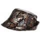 Chapeau Bob de Pluie Dore Marron Serpent Original Pytum CHAPEAUX Nyls Création