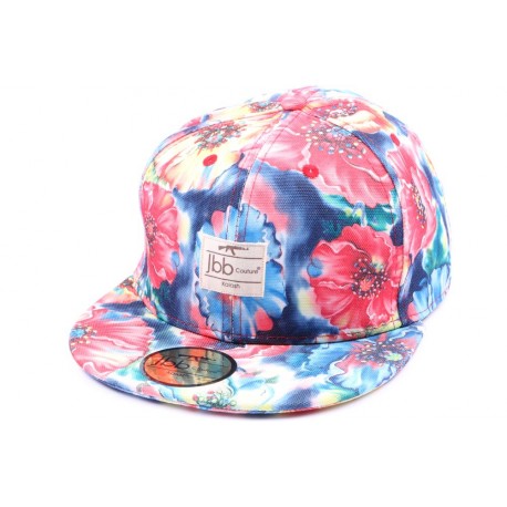 Casquette Snapback JBB Couture Florale Bleue Rouge ANCIENNES COLLECTIONS divers