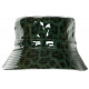 Bob Chapeau de Pluie Vert et Noir Leopard Original Leora CHAPEAUX Nyls Création