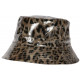 Bob Chapeau de Pluie Vert et Noir Leopard Original Leora CHAPEAUX Nyls Création