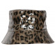 Bob Chapeau de Pluie Vert et Noir Leopard Original Leora CHAPEAUX Nyls Création