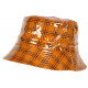 Bob Chapeau de Pluie Marron Camel à Carreaux Original Skothy CHAPEAUX Nyls Création