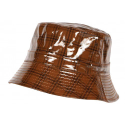 Bob Chapeau de Pluie Chocolat à Carreaux Original Skothy CHAPEAUX Nyls Création