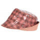 Bob Chapeau de Pluie Rose et Noir à Carreaux Original Skothy CHAPEAUX Nyls Création