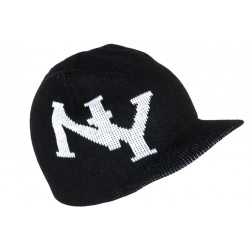 Bonnet Casquette New York Noir et Blanc en Laine Tendance et Chaude Matnyx BONNETS Hip Hop Honour