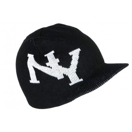 Bonnet Casquette New York Noir et Blanc en Laine Tendance et Chaude Matnyx BONNETS Hip Hop Honour