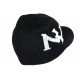 Bonnet Casquette New York Noir et Blanc en Laine Tendance et Chaude Matnyx BONNETS Hip Hop Honour