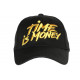 Casquette Time Is Money Doree et Noire Vintage en Coton Baseball CASQUETTES Nyls Création