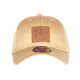 Casquette NY Beige Ecusson Cuir NY Marron Classe Baseball Major CASQUETTES Hip Hop Honour