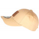 Casquette NY Beige Ecusson Cuir NY Marron Classe Baseball Major CASQUETTES Hip Hop Honour