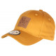 Casquette NY Jaune Ecusson Cuir NY Marron Classe Baseball Major CASQUETTES Hip Hop Honour