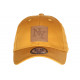 Casquette NY Jaune Ecusson Cuir NY Marron Classe Baseball Major CASQUETTES Hip Hop Honour