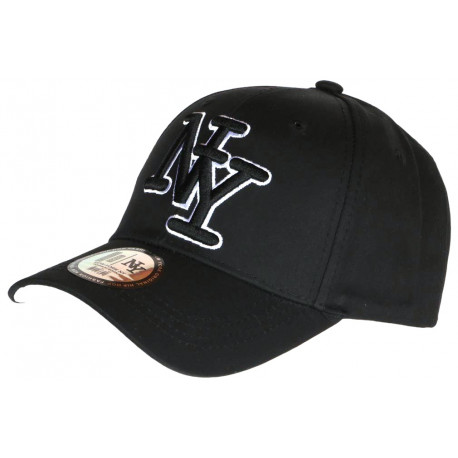 Casquette NY Noire et Blanche Classe Visiere Baseball Broadwyx CASQUETTES Hip Hop Honour