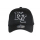 Casquette NY Noire et Blanche Classe Visiere Baseball Broadwyx CASQUETTES Hip Hop Honour