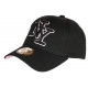 Casquette NY Rose Pâle et Noire Classe Visiere Baseball Broadwyx CASQUETTES Hip Hop Honour