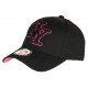 Casquette NY Rose Bonbon et Noire Classe Visiere Baseball Broadwyx CASQUETTES Hip Hop Honour