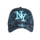 Casquette NY Bleue et Noire Fashion Originale Baseball Spider CASQUETTES Hip Hop Honour