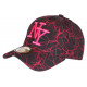 Casquette NY Rose et Noire Fashion Originale Baseball Spider CASQUETTES Hip Hop Honour