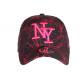 Casquette NY Rose et Noire Fashion Originale Baseball Spider CASQUETTES Hip Hop Honour