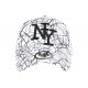 Casquette NY Blanche et Noire Fashion Originale Baseball Spider CASQUETTES Hip Hop Honour