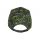 Casquette NY Vert Fluo et Noire Print Original Baseball Spider CASQUETTES Hip Hop Honour