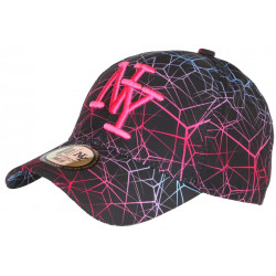 Casquette NY Rose et Bleue Design Original Baseball Spider CASQUETTES Hip Hop Honour