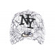 Casquette Enfant Blanche et Noire Tendance Spider NY Baseball de 7 à 12 ans Casquette Enfant Hip Hop Honour