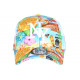 Casquette Enfant Jaune Bleue Lemon Summer Time NY Baseball 7 à 11 Ans Casquette Enfant Hip Hop Honour