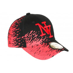 Casquette Enfant Noire Tags Rouges City Baseball Fashion Noryk de 7 a 11 ans Casquette Enfant Hip Hop Honour