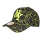 Casquette Enfant Jaune Fluo et Noire Tendance Spider NY Baseball de 7 à 12 ans Casquette Enfant Hip Hop Honour