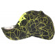 Casquette Enfant Jaune Fluo et Noire Tendance Spider NY Baseball de 7 à 12 ans Casquette Enfant Hip Hop Honour