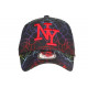 Casquette NY Rouge et Bleue Design Original Baseball Spider CASQUETTES Hip Hop Honour